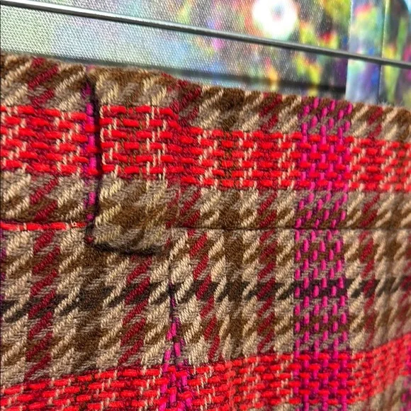 Vintage Mondi Plaid Skirt, Wool/Cotton Blend, Like New, EU 38, Size 6 - Picture 3 of 7